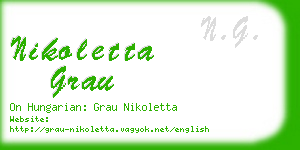nikoletta grau business card